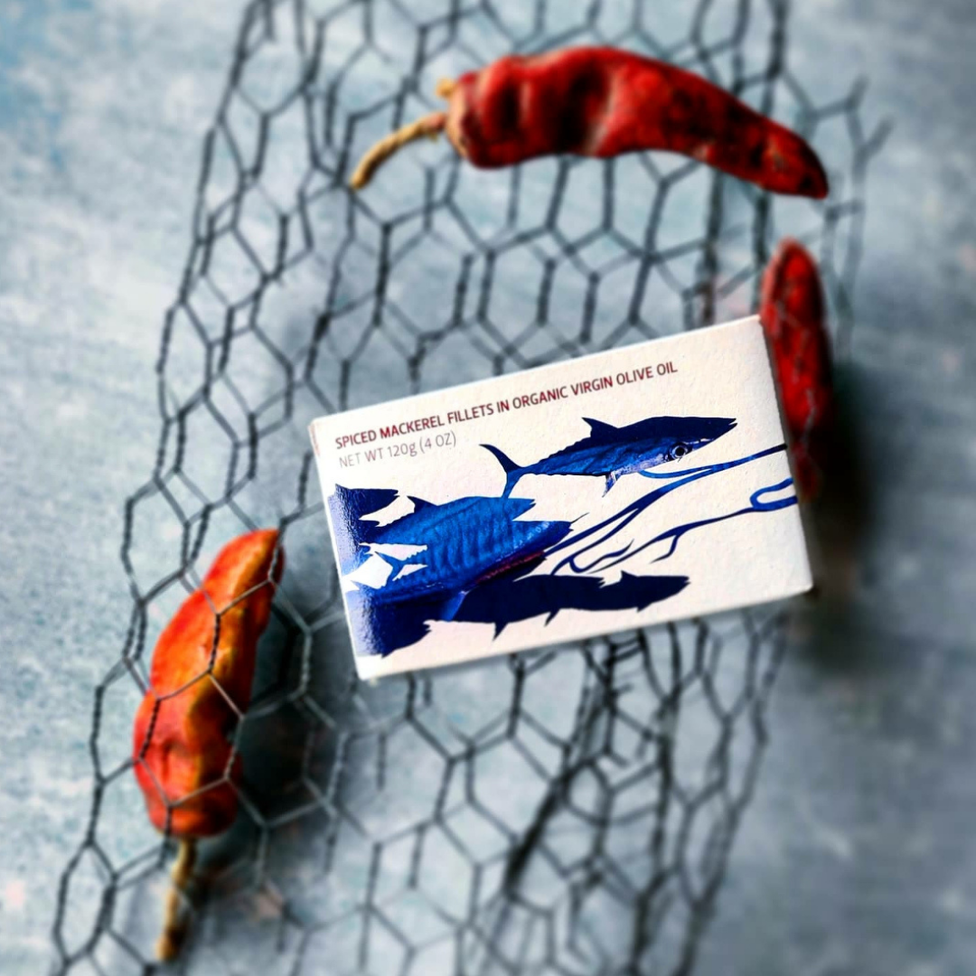 Mackerel Fillets in Organic Olive Oil VE & Organic Piri-Piri